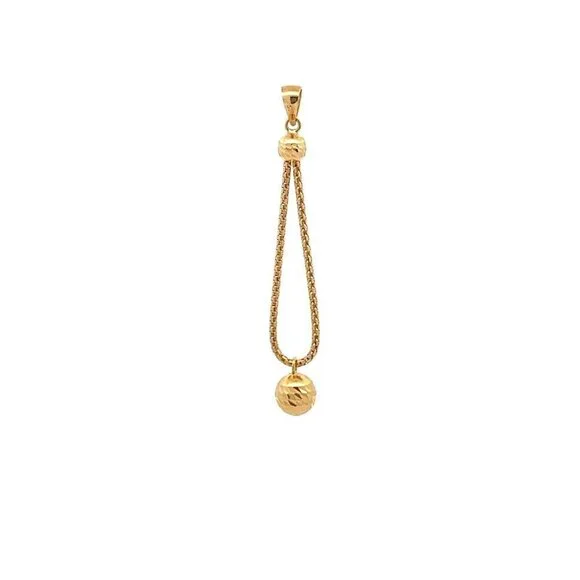 18K Gold Pendant Charm Ball 0.92 grams - Picture 1 of 9